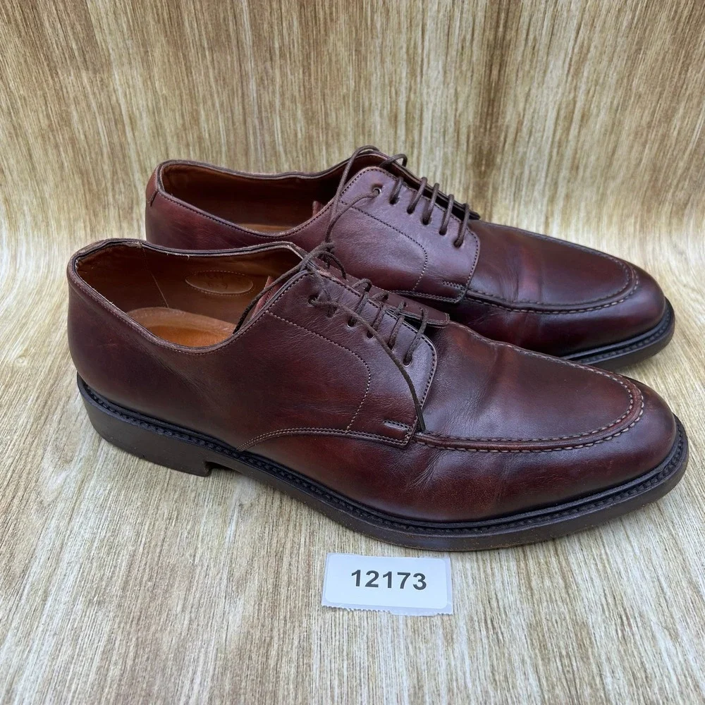 Santoni Goodyear Welted Split Toe Derby Men's Size 9 Brown Leather 11839-02